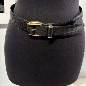 ❤️Vintage Cipriani Black Italian Alligator Calfskin Belt- M